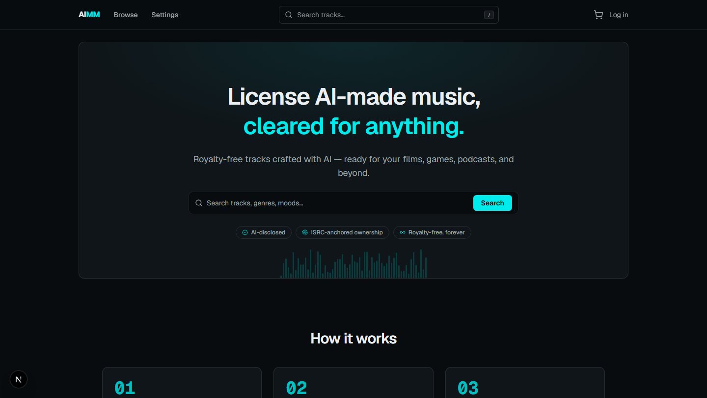 AIMM: AI Music Marketplace preview