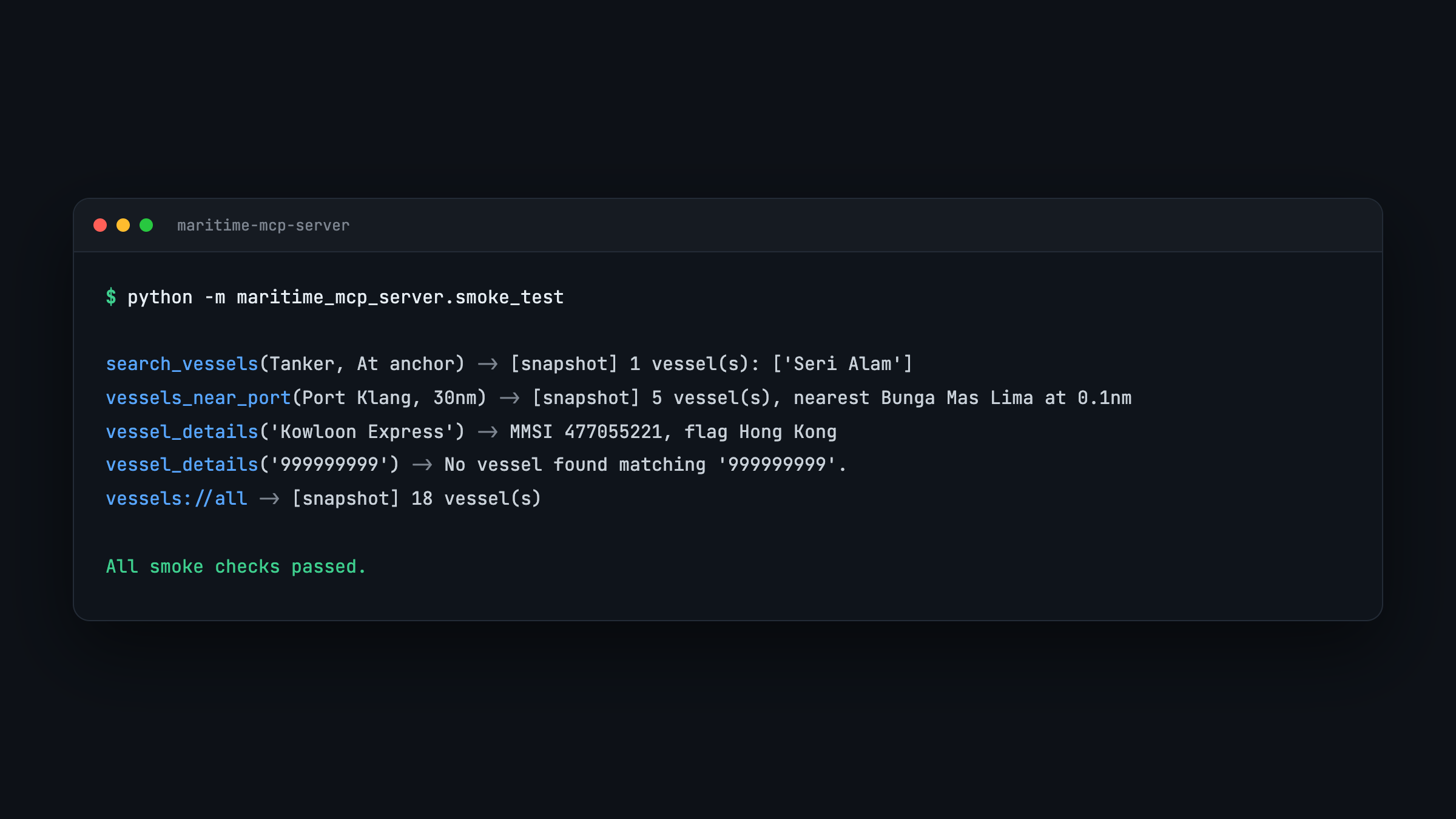 Maritime MCP Server preview