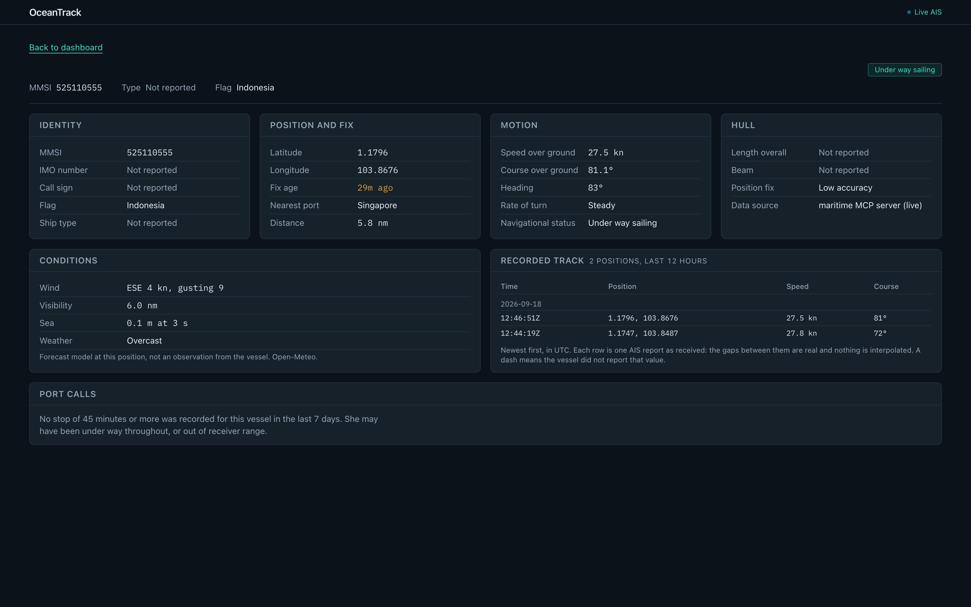 Selat: Live AIS for the Malacca and Singapore Straits screenshot 2