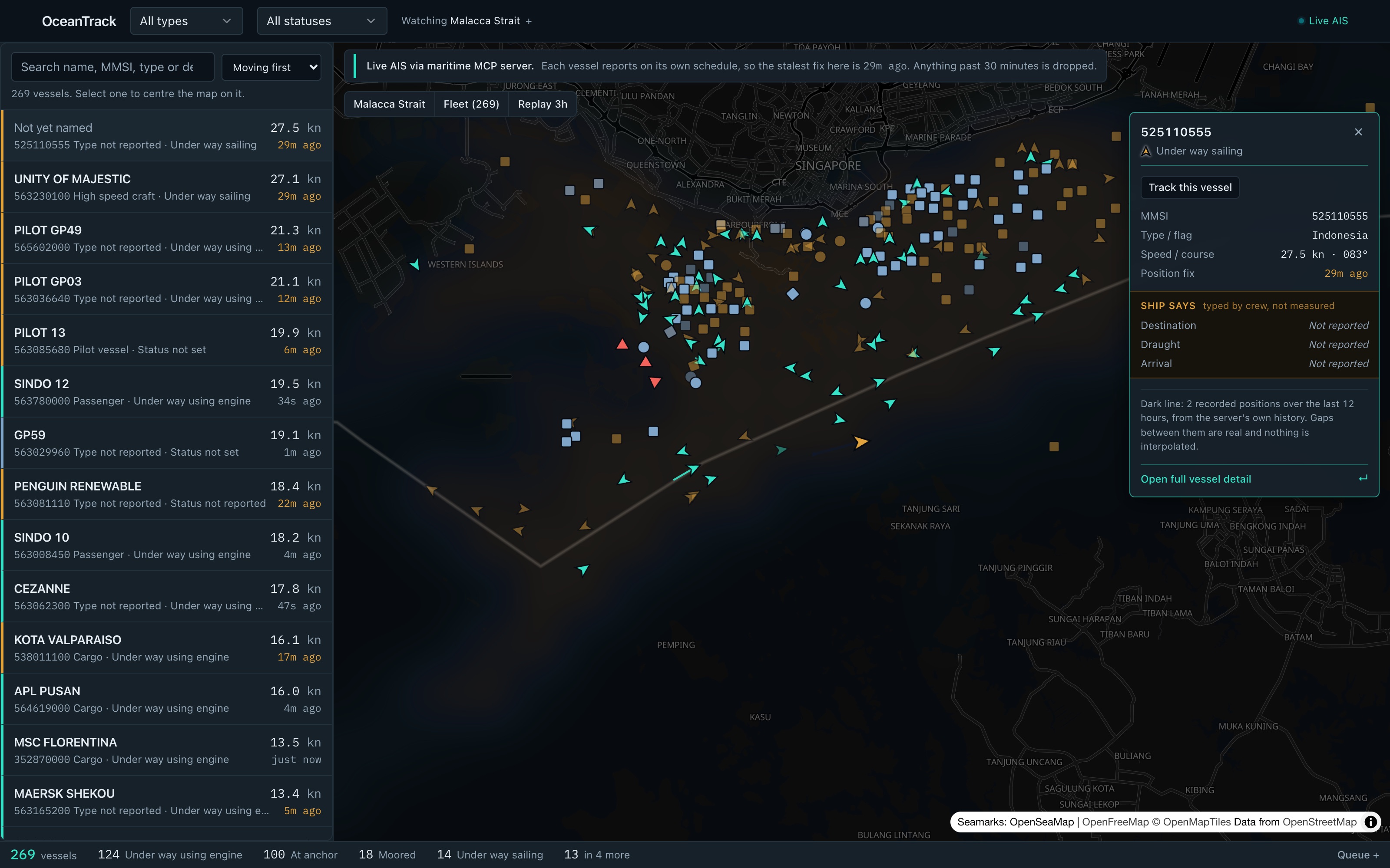 Selat: Live AIS for the Malacca and Singapore Straits preview